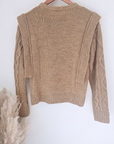 Pull beige foncé à empiècements effet superposition - 𝐌𝐚𝐫𝐢𝐧𝐚𝟒𝟒𝐟𝐚𝐦𝐢𝐥𝐲
