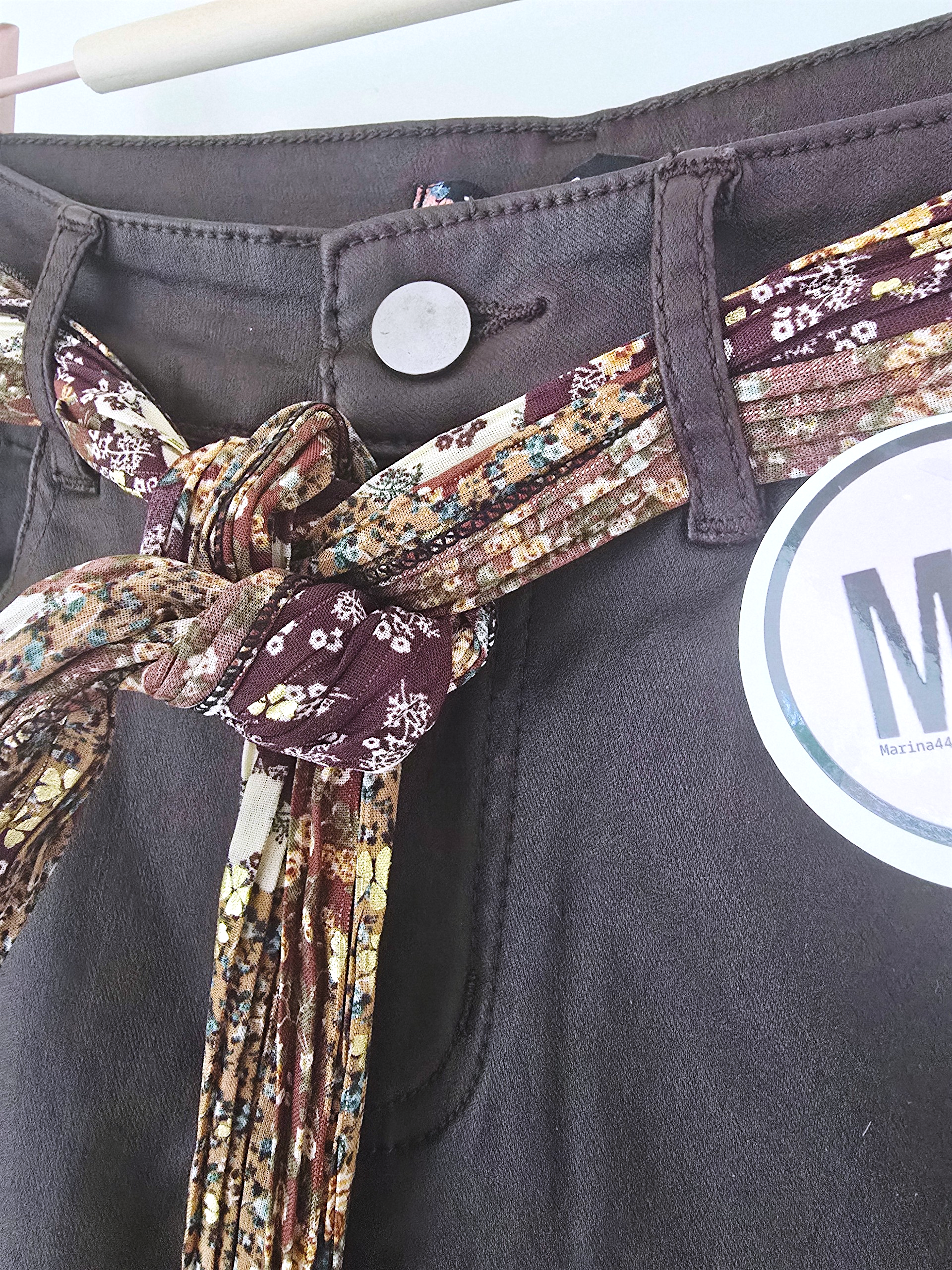 Pantalon huilé marron avec sa ceinture - 𝐌𝐚𝐫𝐢𝐧𝐚𝟒𝟒𝐟𝐚𝐦𝐢𝐥𝐲