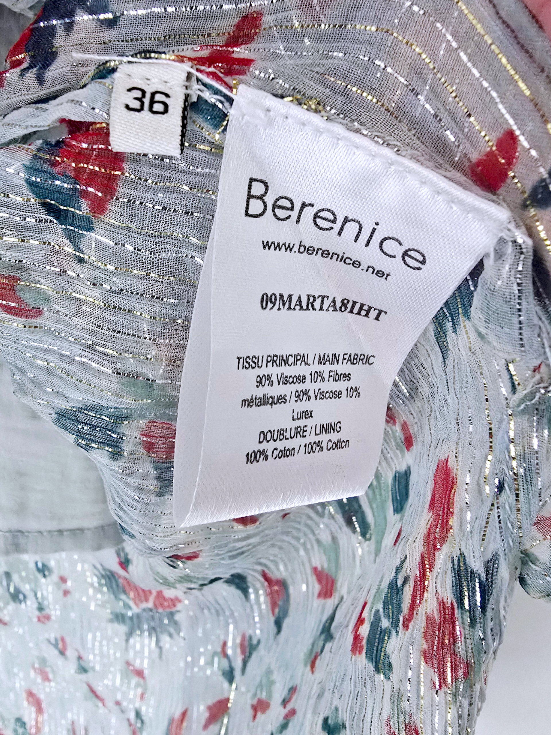 Blouse vert d'eau à imprimé fleuri - 𝐌𝐚𝐫𝐢𝐧𝐚𝟒𝟒𝐟𝐚𝐦𝐢𝐥𝐲