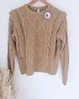 Pull beige foncé à empiècements effet superposition - 𝐌𝐚𝐫𝐢𝐧𝐚𝟒𝟒𝐟𝐚𝐦𝐢𝐥𝐲