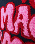 Pull bleu marine à inscriptions - 𝐌𝐚𝐫𝐢𝐧𝐚𝟒𝟒𝐟𝐚𝐦𝐢𝐥𝐲