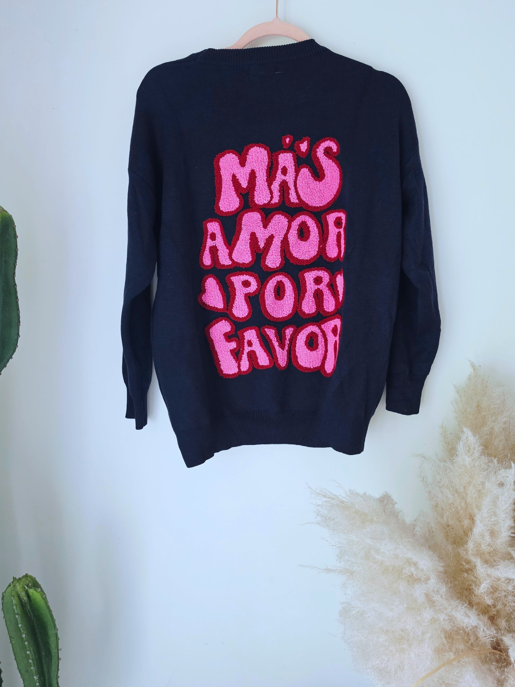 Pull bleu marine à inscriptions - 𝐌𝐚𝐫𝐢𝐧𝐚𝟒𝟒𝐟𝐚𝐦𝐢𝐥𝐲