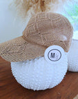 Casquette ajourée beige avec fils mettalisé doré - 𝐌𝐚𝐫𝐢𝐧𝐚𝟒𝟒𝐟𝐚𝐦𝐢𝐥𝐲