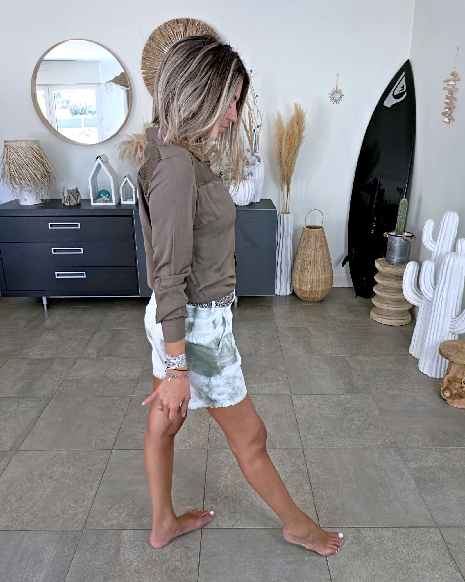 Chemise souple kaki