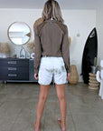 Short en lin tie and dye