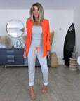 Veste orange sanguine
