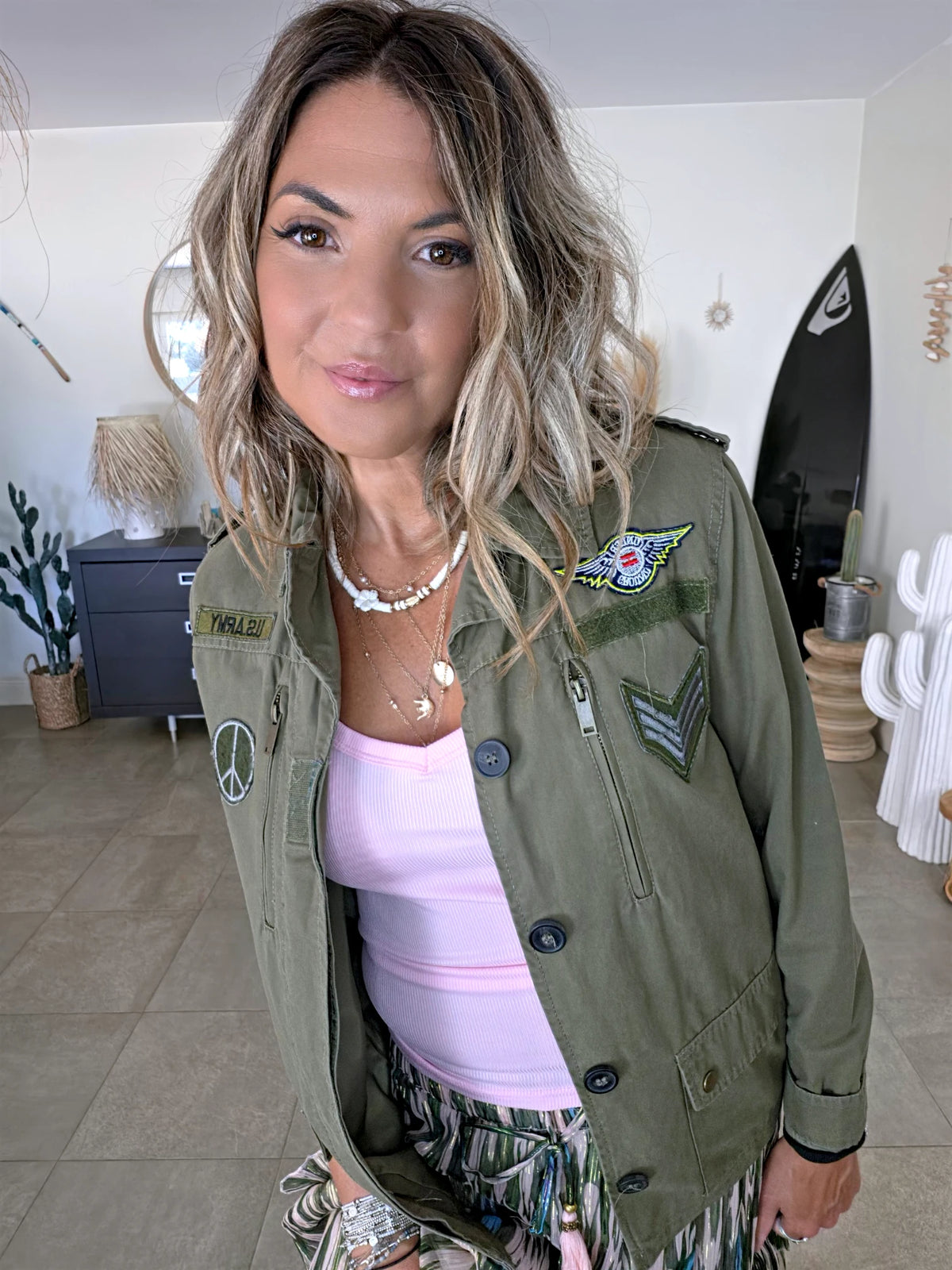 Veste militaire kaki - 𝐌𝐚𝐫𝐢𝐧𝐚𝟒𝟒𝐟𝐚𝐦𝐢𝐥𝐲