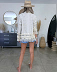 Veste beige en maille