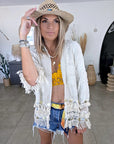 Veste beige en maille