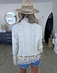 Veste beige en maille