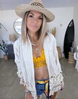 Veste beige en maille