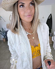 Veste beige en maille