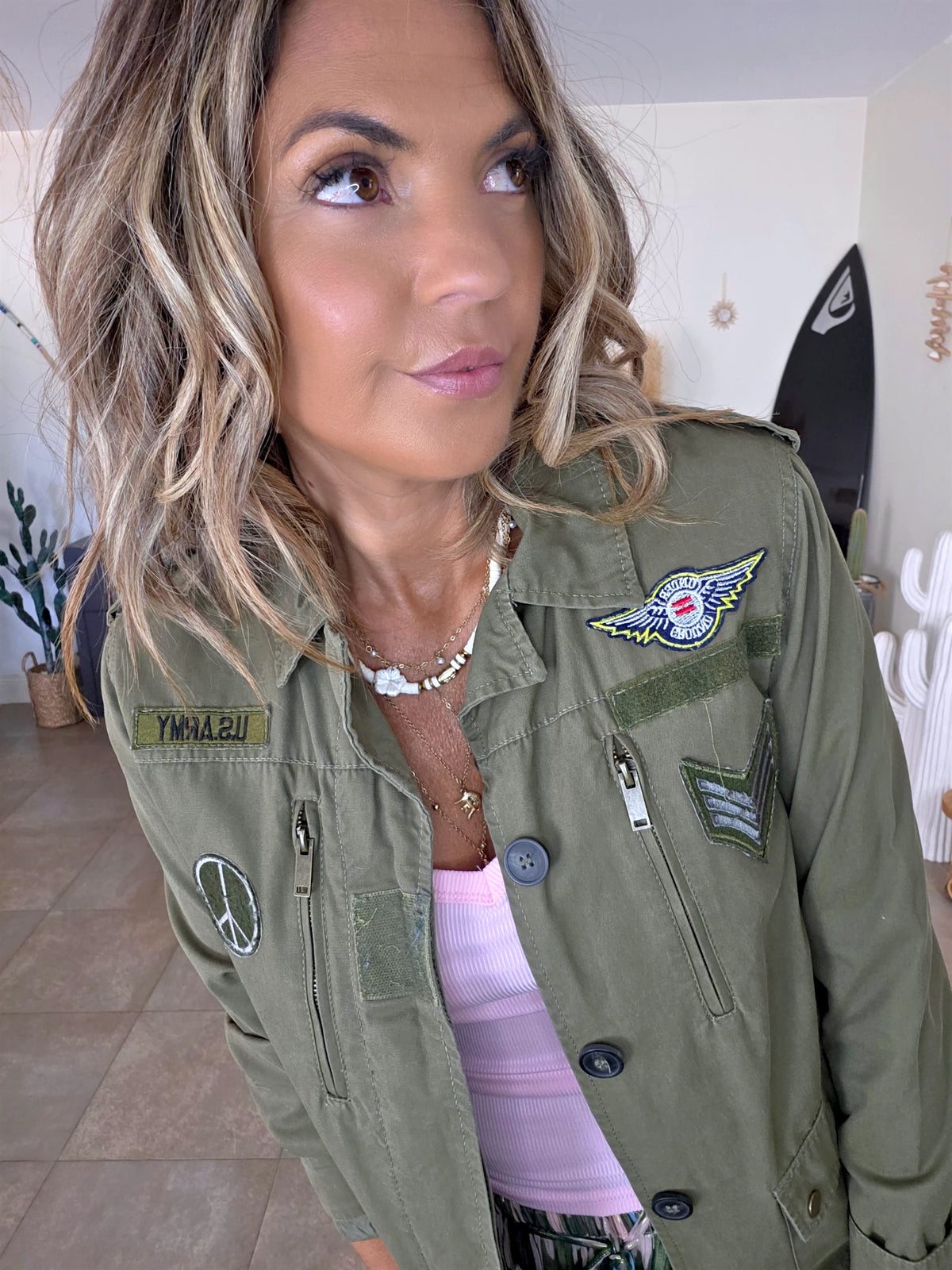 Veste militaire kaki - 𝐌𝐚𝐫𝐢𝐧𝐚𝟒𝟒𝐟𝐚𝐦𝐢𝐥𝐲
