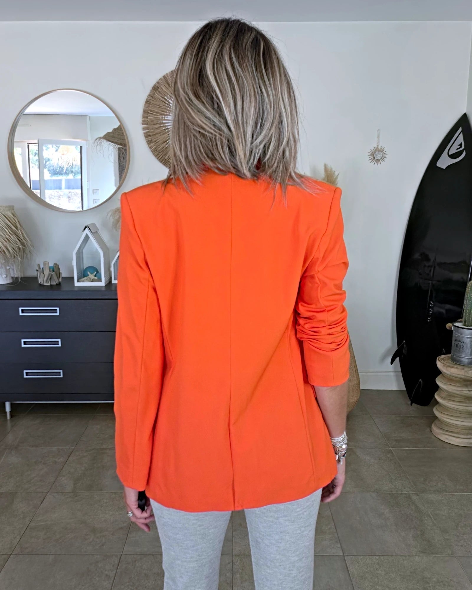 Veste orange sanguine