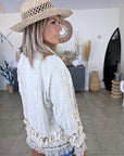 Veste beige en maille