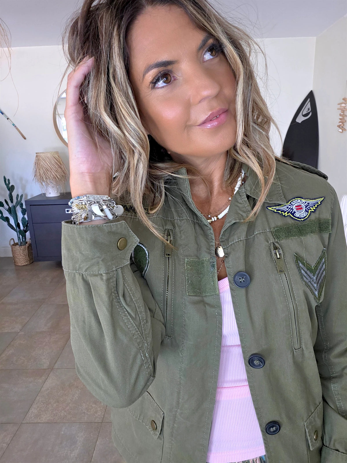 Veste militaire kaki - 𝐌𝐚𝐫𝐢𝐧𝐚𝟒𝟒𝐟𝐚𝐦𝐢𝐥𝐲