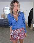 Chemise bleue amour