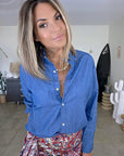 Chemise bleue amour