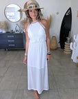 Robe blanche ajourée