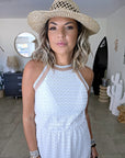 Robe blanche ajourée