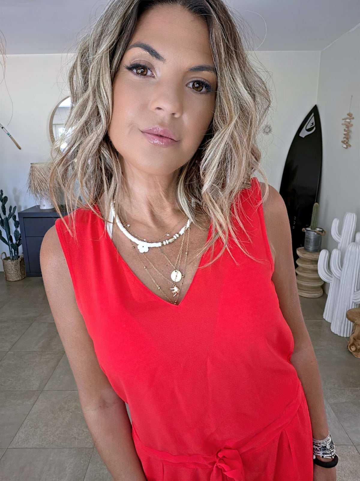Combi-short rouge vif - 𝐌𝐚𝐫𝐢𝐧𝐚𝟒𝟒𝐟𝐚𝐦𝐢𝐥𝐲