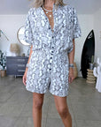Ensemble haut + Short à imprimé python
