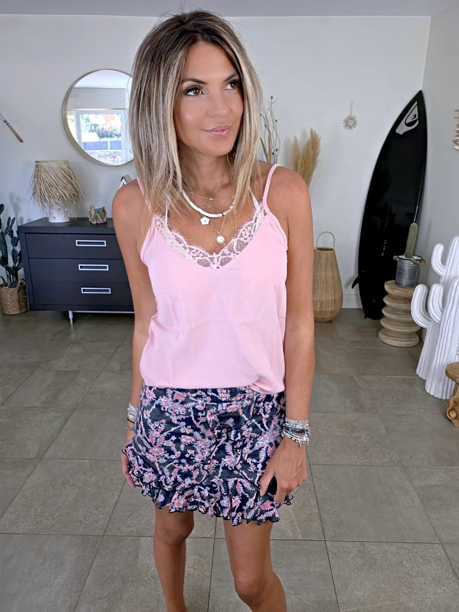 Débardeur Léa rose
