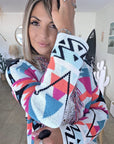 Cardigan à imprimé éthnique