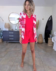 Veste blanche à imprimé flower rouge - 𝐌𝐚𝐫𝐢𝐧𝐚𝟒𝟒𝐟𝐚𝐦𝐢𝐥𝐲