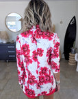 Veste blanche à imprimé flower rouge - 𝐌𝐚𝐫𝐢𝐧𝐚𝟒𝟒𝐟𝐚𝐦𝐢𝐥𝐲