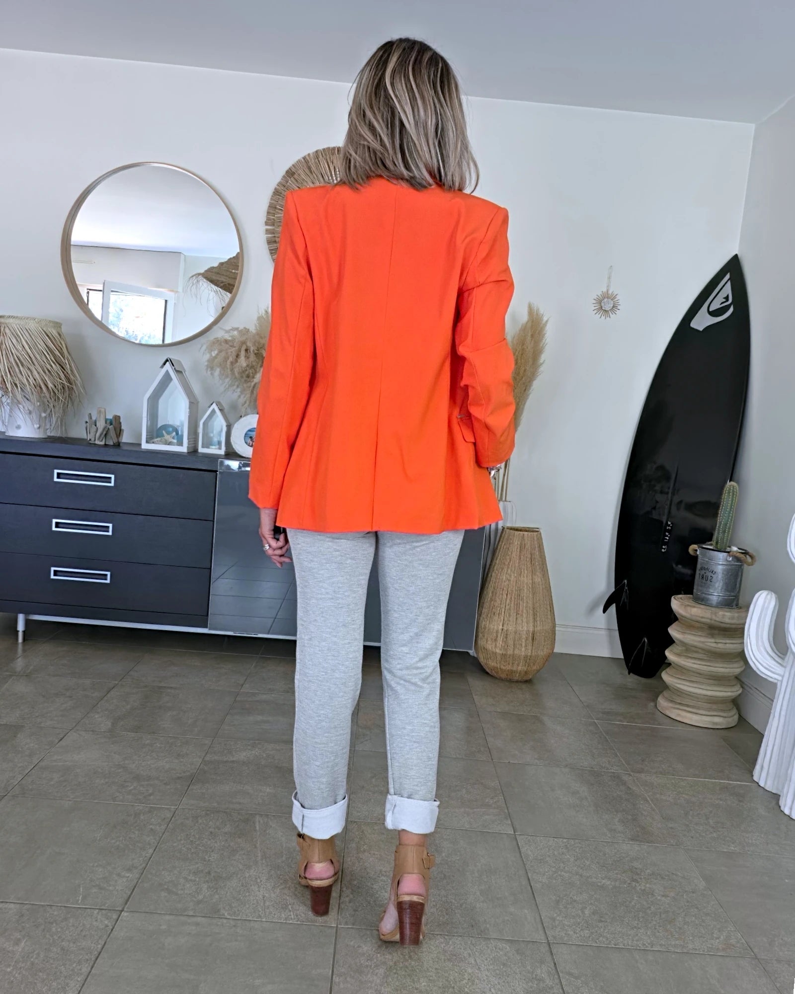 Veste orange sanguine