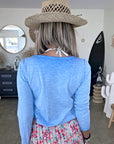 T-shirt coeur bleu et rose fluo
