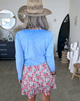 T-shirt coeur bleu et rose fluo