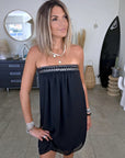 Robe bustier noire made in France