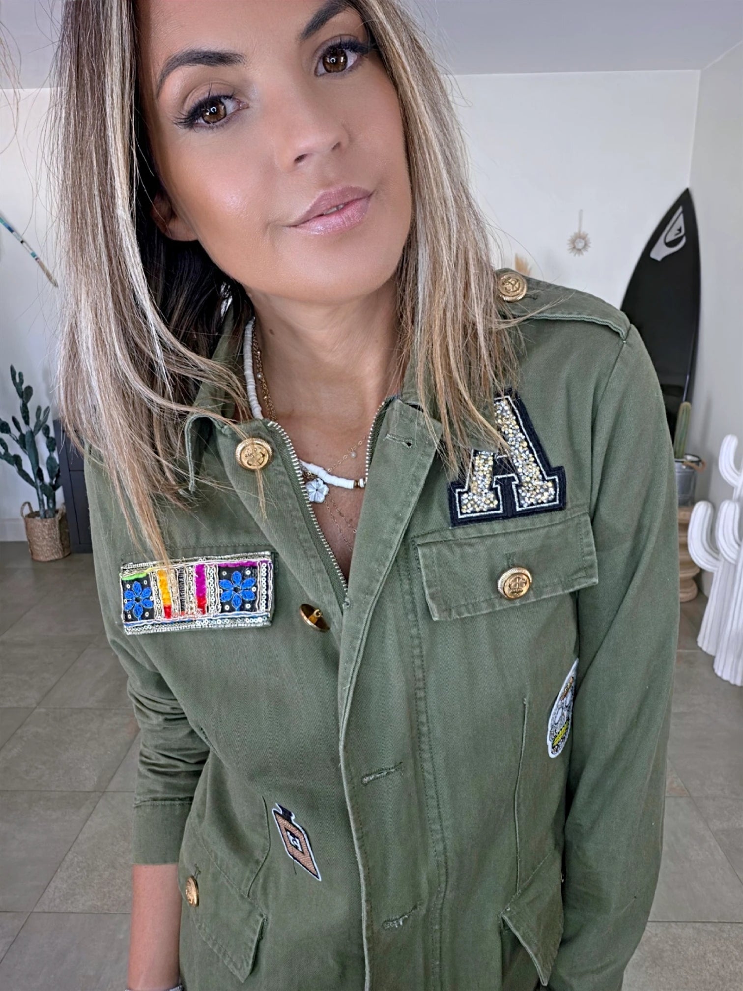 Veste saharienne militaire customisée