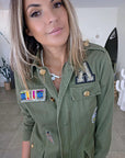 Veste saharienne militaire customisée