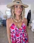 Robe asymétrique imprimé floral