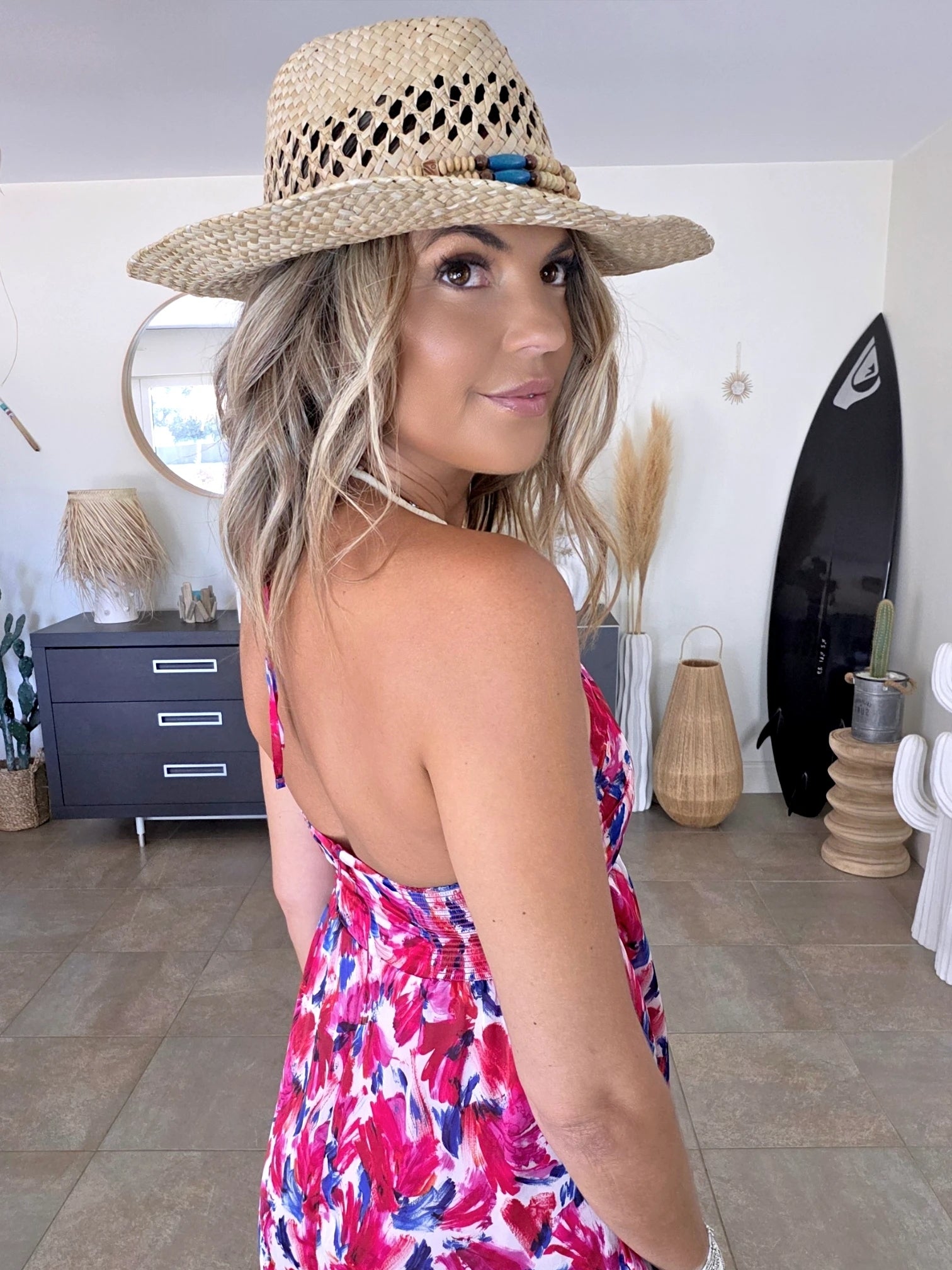 Robe asymétrique imprimé floral