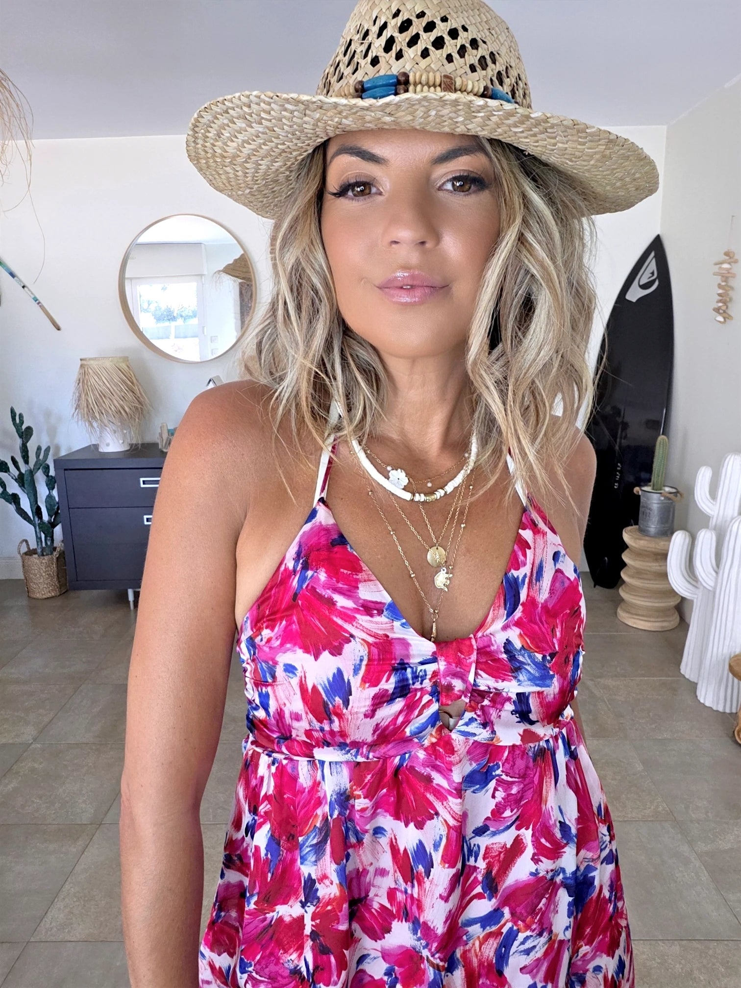 Robe asymétrique imprimé floral