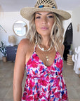 Robe asymétrique imprimé floral