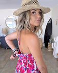 Robe asymétrique imprimé floral