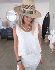 Débardeur beige en coton