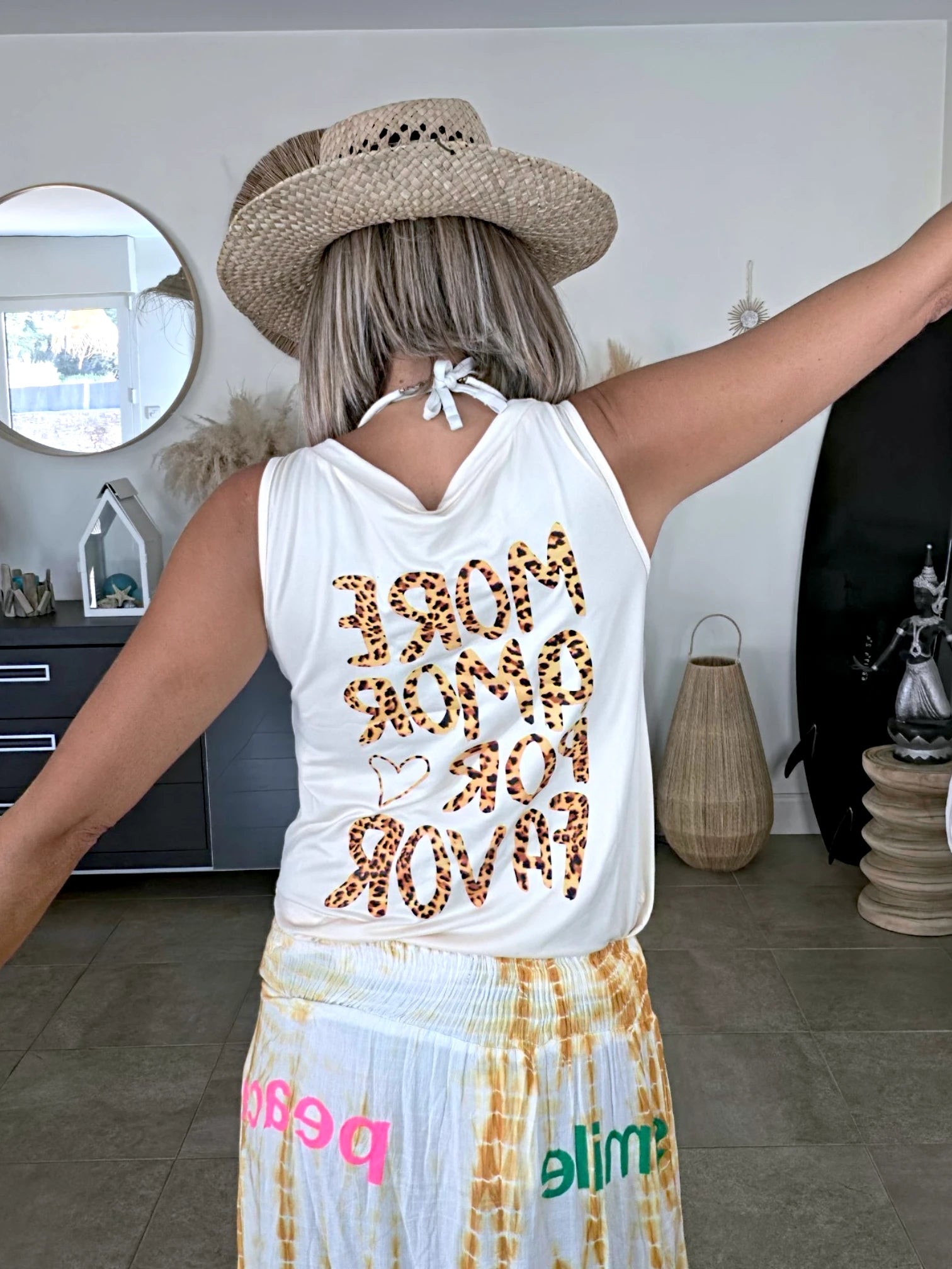 Débardeur beige clair Amor