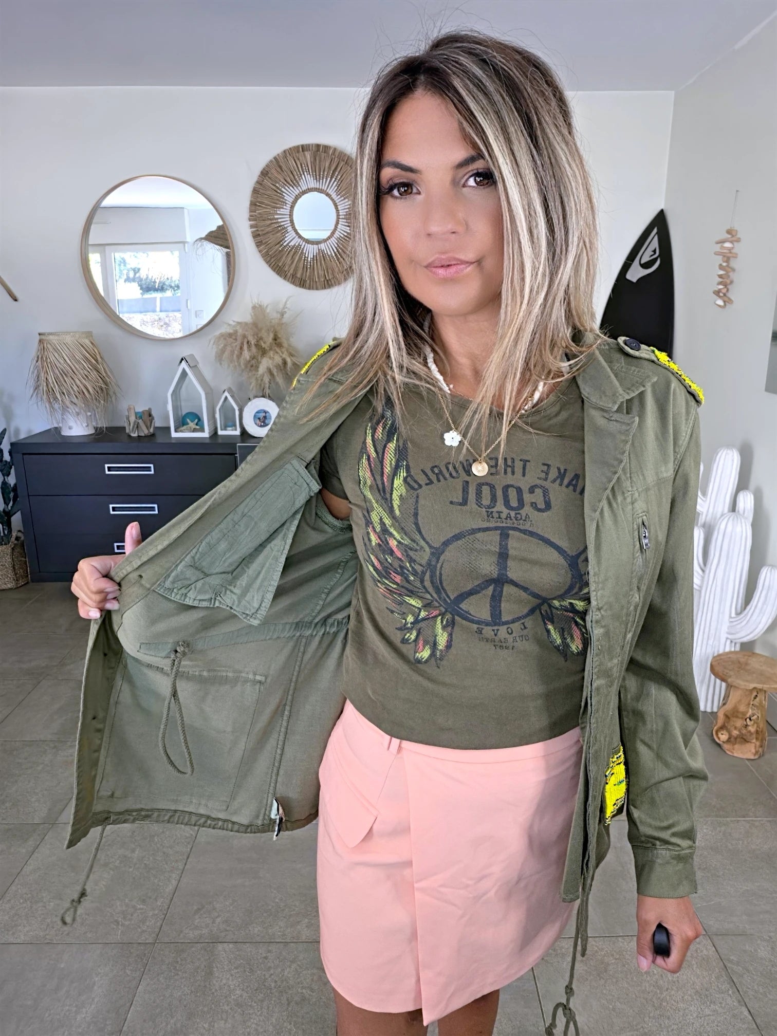 T-shirt kaki militaire