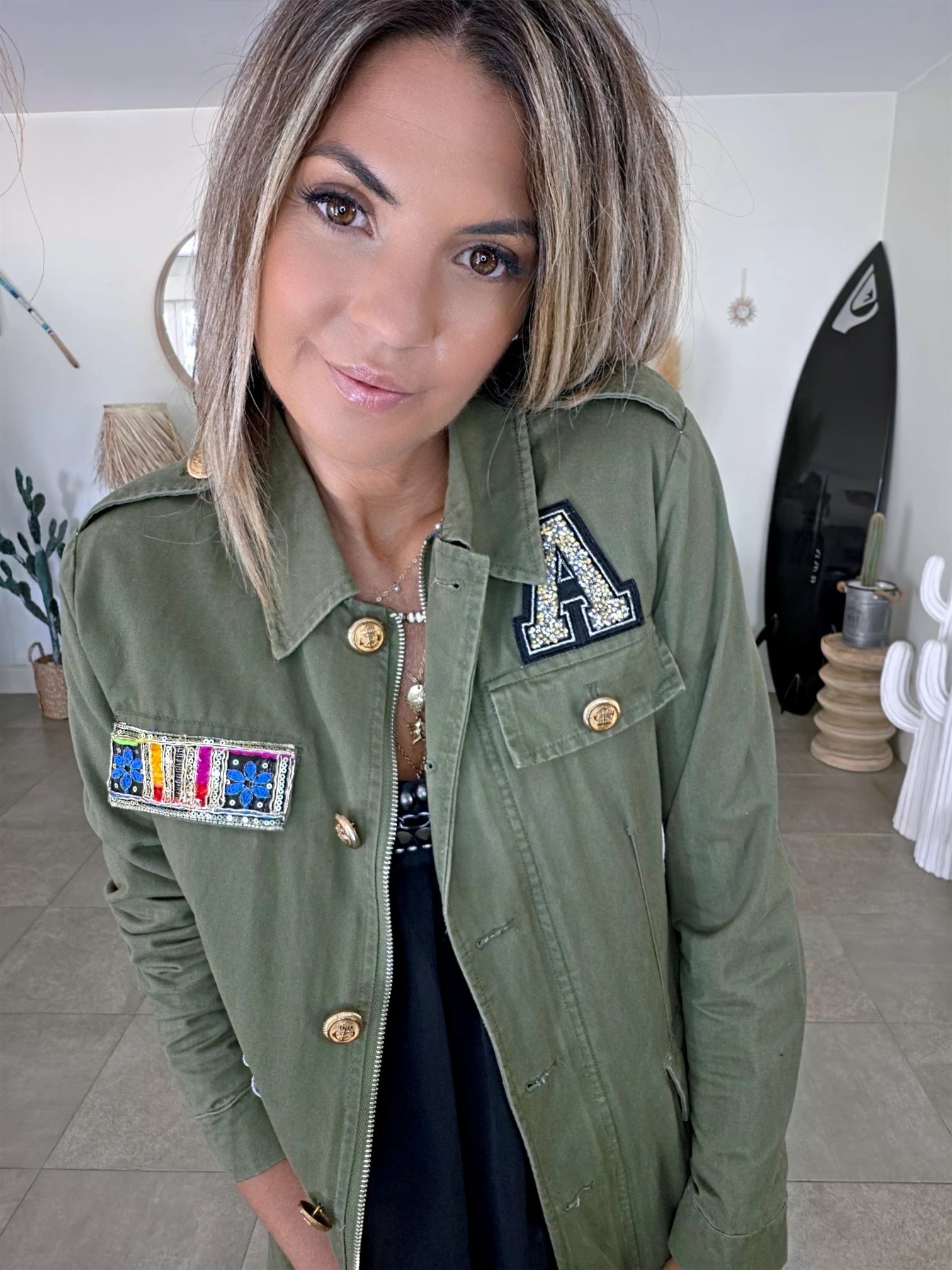 Veste saharienne militaire customisée