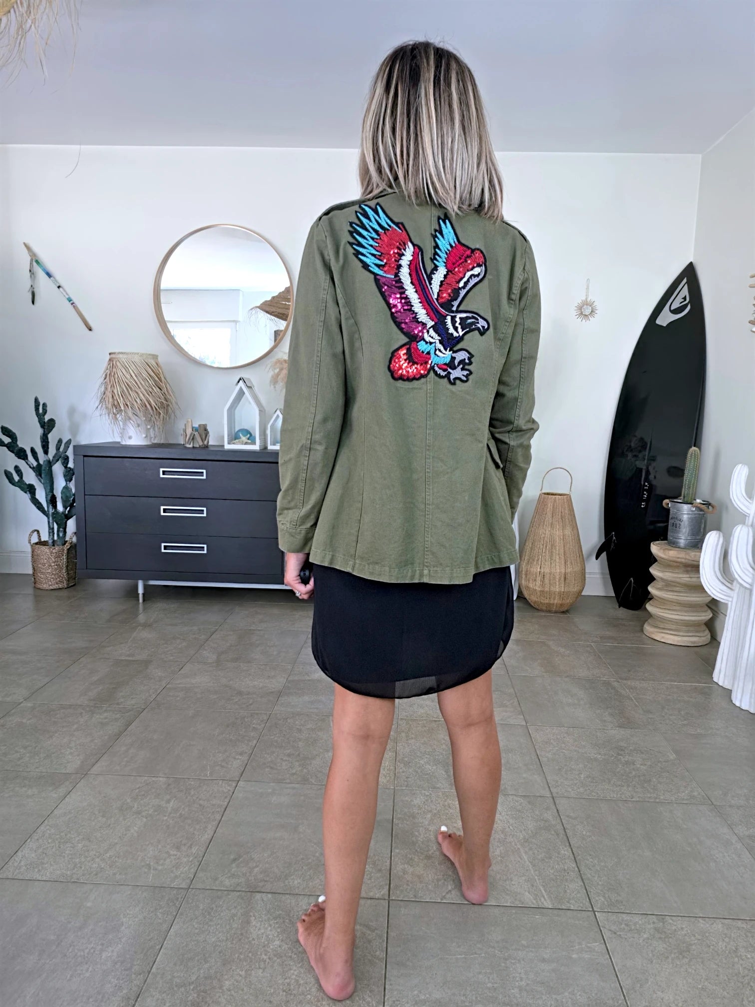 Veste saharienne militaire customisée