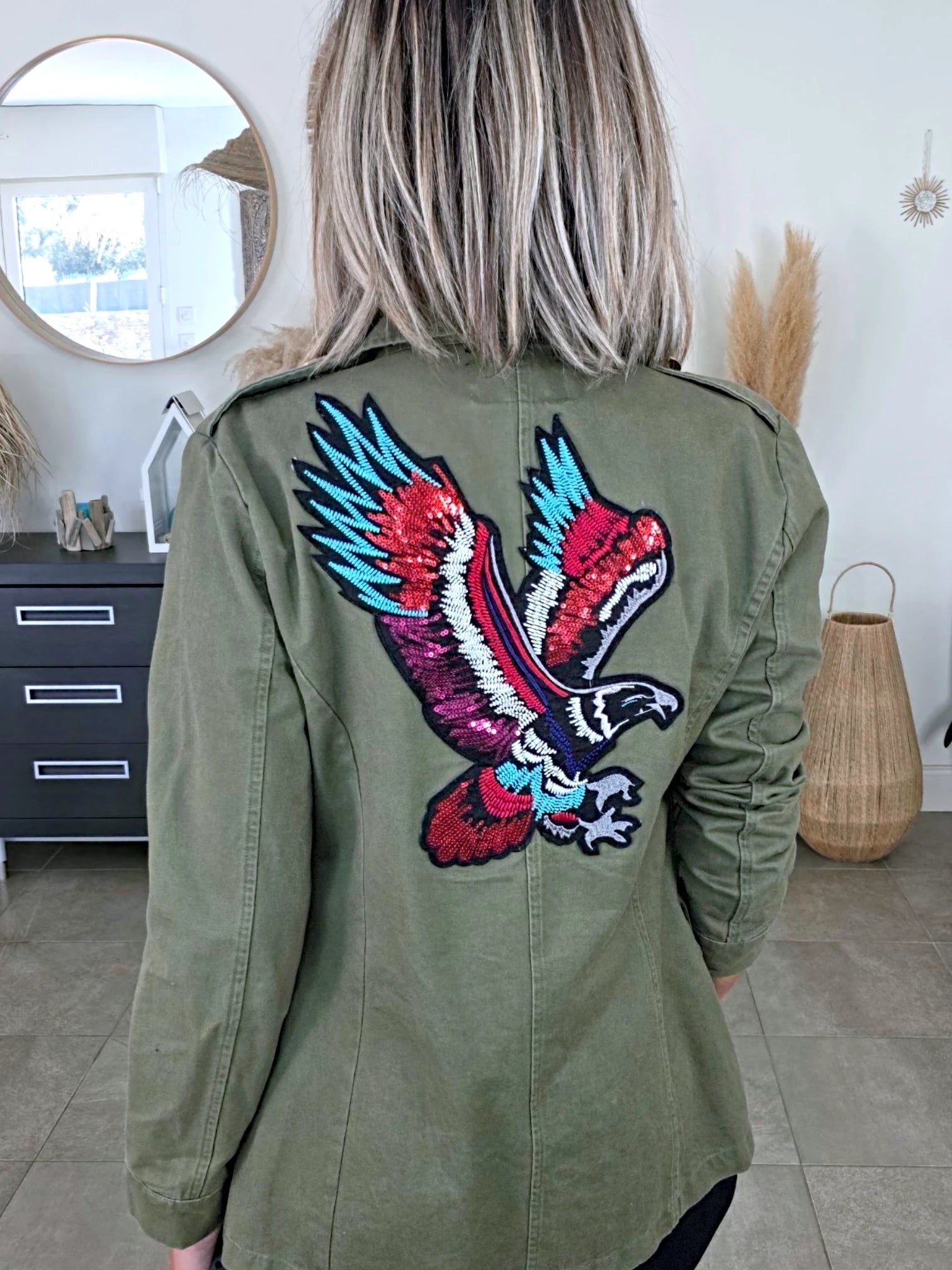 Veste saharienne militaire customisée
