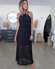 Robe noire ajourée