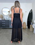 Robe noire ajourée