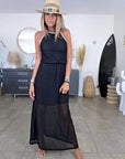 Robe noire ajourée